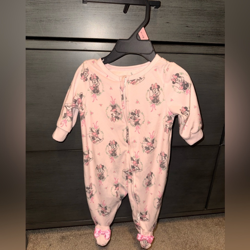 Pink Kids One Piece with Mini mouse Print